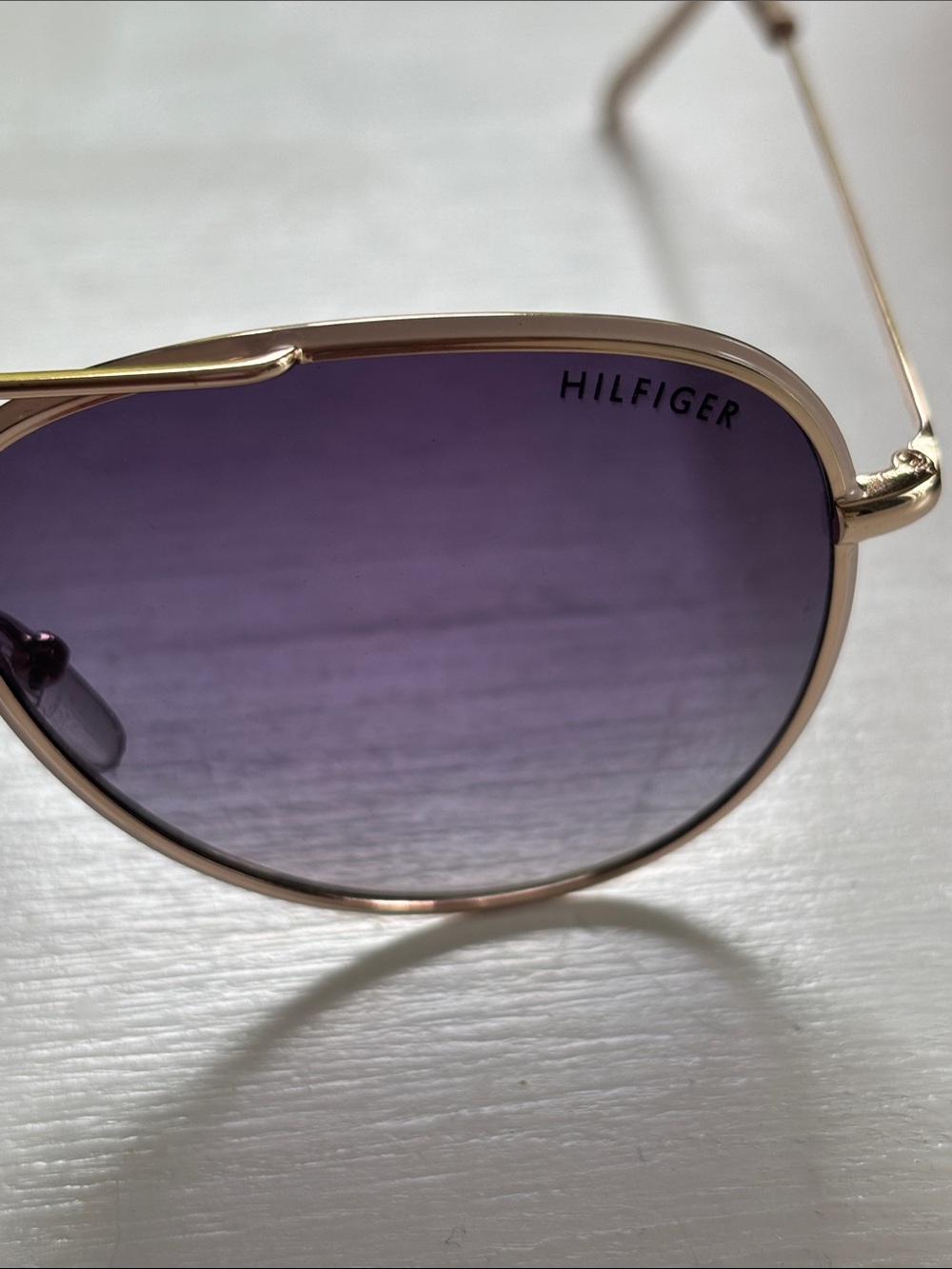 Tommy Hilfiger Gold Aviator Sunglasses - Picture 8 of 10